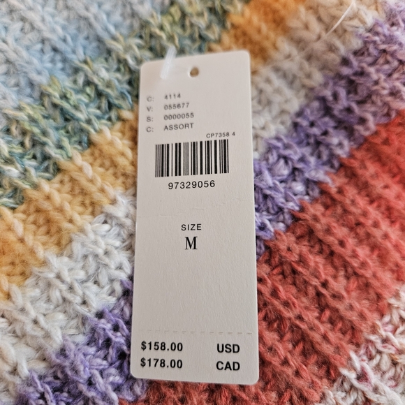 Anthropologie Pilcro Ribbed Multi-Stripe Multicolor Cardigan Sweater - Picture 6 of 7